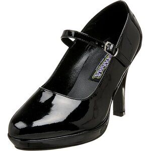 💖 Funtasma by Pleaser Black Patent Faux Leather CONTESSA-50X Size 12 💖